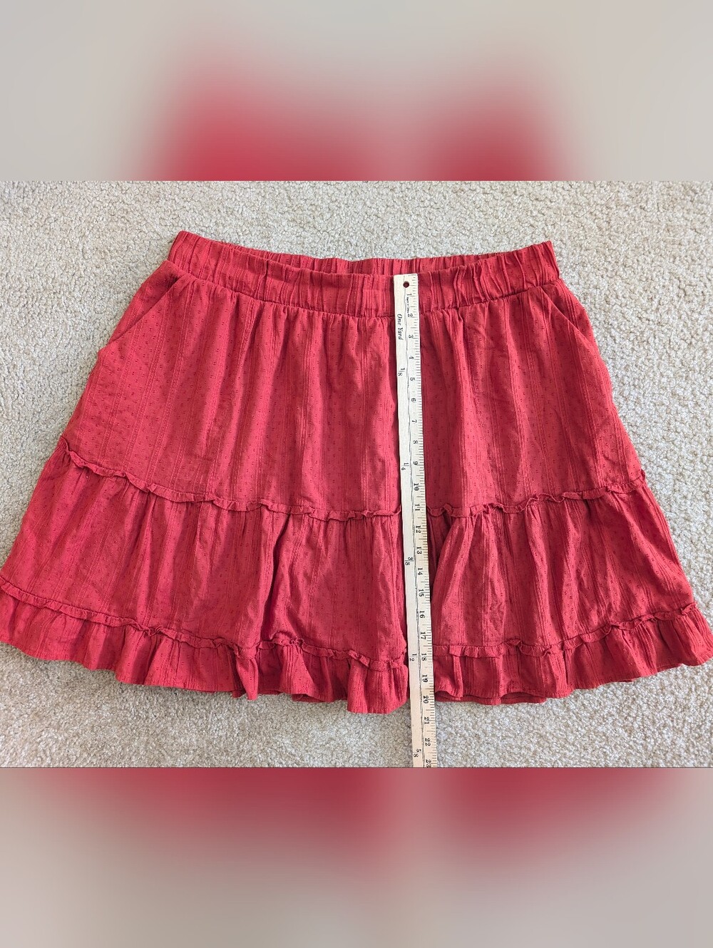 Torrid Red Ruffle Skirt - Picture 2 of 4
